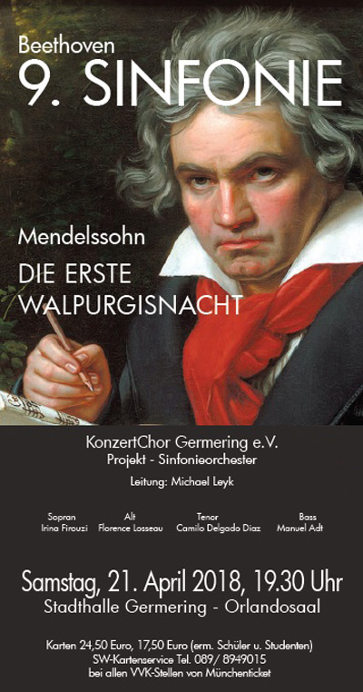 Plakat Beethoven Sinfonie Nr.9 2018