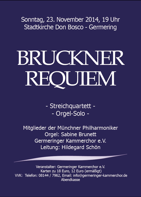 Plakat Bruckner Requiem