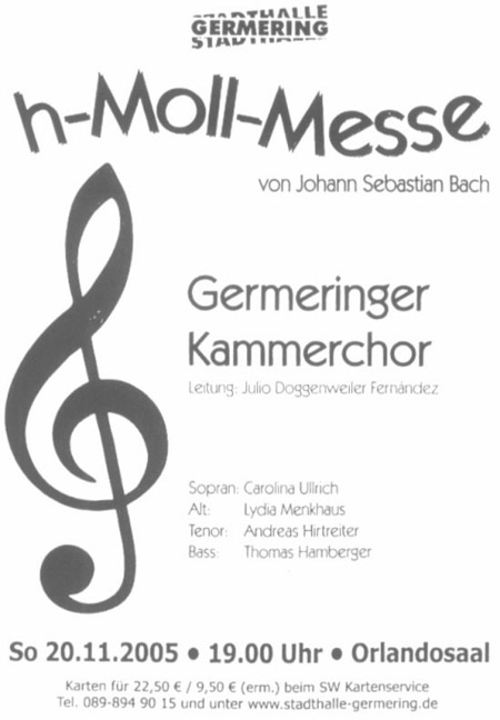 Plakat H-Moll Messe 2005