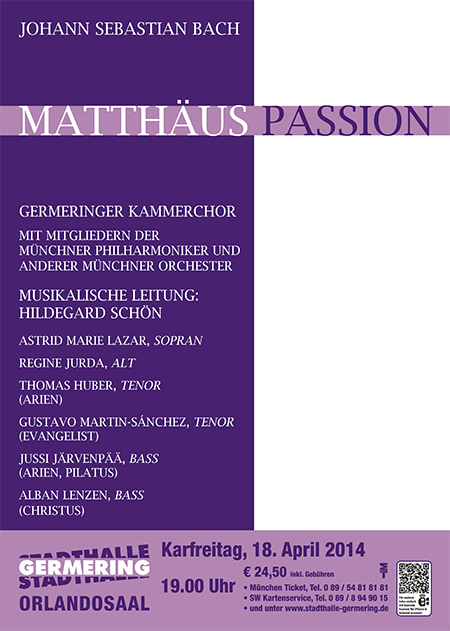 Plakat Matth. Passion 2014