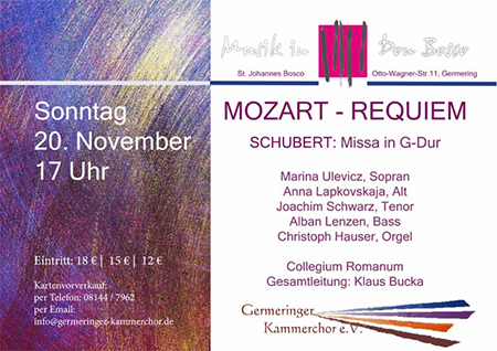 Plakat Mozart Requiem 2011