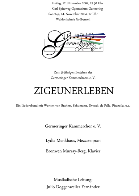 Plakat Zigeunerleben